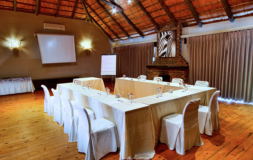 finfoot lake reserve - idube conferencing tables with white cloths