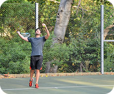 Le Franschhoek Hotel & Spa guy playing tennis