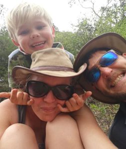 Gemma and her family at Nibela Lake Lodge