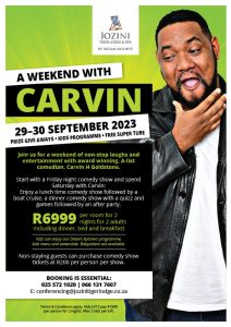 Jozini Tiger Lodge & Spa - Comedy weekend