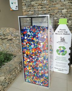 plastic bottle cap recycle station