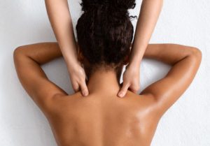 lady getting neck massage